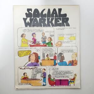 Vtg Jim Beran 1991 Cartoon Comic SOCIAL WORKER Poster 11"x14" Prop Rare